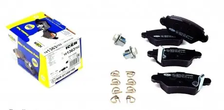 181363702 Колодки тормозные (задние) Opel Astra G 98-09/Zafira A 99-05/Chevrolet Corsa 94-02/Zafira 01-12 ICER подбор по vin на Brocar