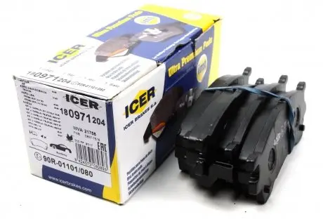 180971204 Колодки гальмівні (передні) Mazda 626 IV/V 91-02/MX-6 92-97/Ford USA Probe 93-98 ICER підбір по vin на Brocar