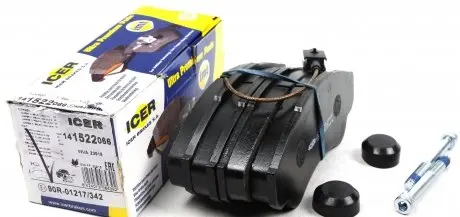 141522066 Колодки тормозные (передние) Citroen Jumper/Fiat Ducato/Peugeot Boxer 99- R16 (+датчик) ICER подбор по vin на Brocar