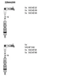 229AA200 Провода зажигания VW T4 2.8 VR6 (к-кт) BREMI подбор по vin на Brocar