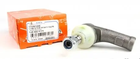 17VW1235 Наконечник тяги рульової (R) Audi A3 96-03/Skoda Octavia 96-10/VW Golf IV 97-05 (L=75mm) (короткий) ASMETAL підбір по vin на Brocar