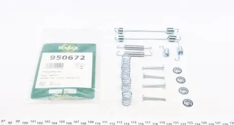 950672 Комплект пружинок колодок ручника Renault Clio /Peugeot 206 1.1-1.9TD 98- (Bendix) FRENKIT подбор по vin на Brocar