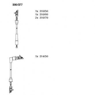 300377 Провода зажигания Opel Kadett 1.6 S -86 (к-кт) BREMI подбор по vin на Brocar