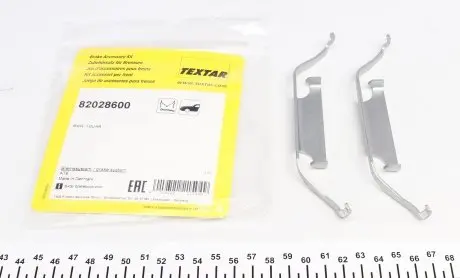 82028600 Планка суппорта (переднего) прижимная (к-кт) BMW 3 (E46)/5 /7 (E32) -05/X3 (E83) 03-12 (Ate-Teves) TEXTAR подбор по vin на Brocar