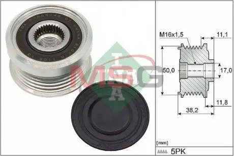 535033710 Шкив генератора SsangYong Tivoli 15- INA подбор по vin на Brocar