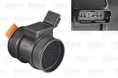 253718 Витратомір повітря Citroen Berlingo/Peugeot Partner/Fiat Ducato 1.9D/2.0 JTD/2.2HDi 96- 182x165x125 VALEO підбір по vin на Brocar