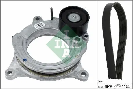 529048810 Комплект ременя генератора BMW 3 (F30, F80), 03/11 - 10/18, (6PK 1165), B38 B15A INA підбір по vin на Brocar