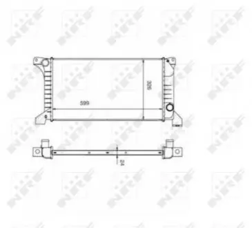 516212 Радіатор охолодження Ford Transit 2.5D 85-94 NRF підбір по vin на Brocar