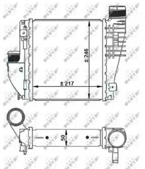 30924 Радіатор інтеркулера Peugeot 3008/308SW 1.2-2.0D 13- NRF підбір по vin на Brocar