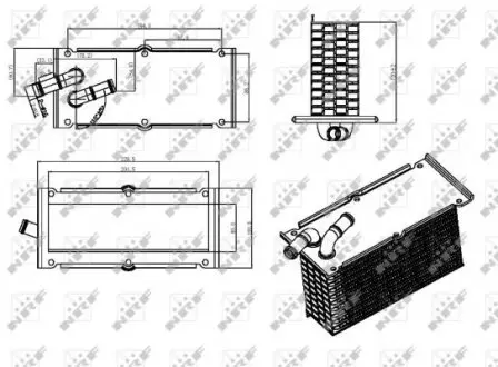 30292 Радиатор интеркулера Skoda Fabia/Octavia/Rapid/VW Caddy 1.2 08- NRF подбор по vin на Brocar