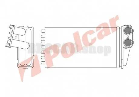 5710N81 Радіатор пічки Peugeot 307 -03 POLCAR підбір по vin на Brocar