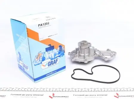 PA1202 Помпа води Audi A4/A7/Q5/Q7 3.0TDI quattro 11- (R/B) (6 лоп) GRAF підбір по vin на Brocar