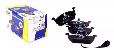 182189 Колодки гальмівні (передні) Audi A3/Seat Leon/Skoda Octavia IV/V/VW Golf VII 12- (+датчик) ICER підбір по vin на Brocar