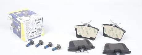 181895 Колодки тормозные (задние) Citroen C4/Berlingo 04-/Peugeot 308 00-14/Partner 08- ICER подбор по vin на Brocar
