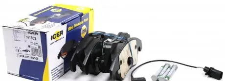 181862 Колодки тормозные (передние) Audi A4 07-18/A5 07-/Q5 13-17 (+датчик) ICER подбор по vin на Brocar