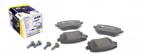 181857 Колодки тормозные (задние) Audi A6 05-18/Q3/Skoda Octavia 12-/VW Passat B6-B8/Tiguan 05-/Sharan 10- ICER подбор по vin на Brocar