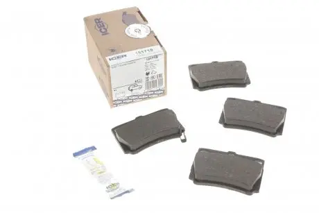 181719 Колодки тормозные (задние) Mitsubishi Pajero 91-00/Pajero Sport 98- ICER подбор по vin на Brocar