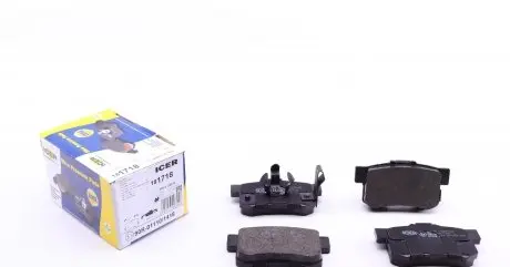 181718 Колодки гальмівні (задні) Honda Accord VIII 08-/CR-V II 01-07/CR-V IV 12-/FR-V 04- ICER підбір по vin на Brocar
