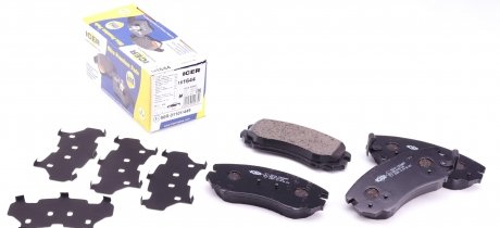 181644 Колодки тормозные (передние) Hyundai Sonata/Elantra 01-11/ix20 10-/Tucson/Kia Sportage/Carens 04- ICER подбор по vin на Brocar