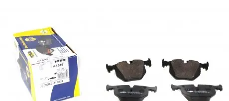181549 Колодки гальмівні (задні) BMW 3 (E46)/5 (E39)/X5 (E53) 98-06/7 (E38) 94-01/X3 (E83) 03-11/Z4/Z8 ICER підбір по vin на Brocar