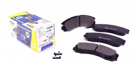 181358 Колодки гальмівні (передні) Citroen C-Crosser 07-/Mitsubishi Outlander/Pajero 98-/Lancer/L400 94-03 ICER підбір по vin на Brocar