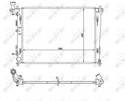 53931 Радиатор охлаждения Hyundai I30 1.4-2.0 07-12 NRF підбір по vin на Brocar