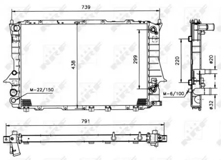 51317 Радиатор охлаждения Audi A6 94-97 NRF подбор по vin на Brocar