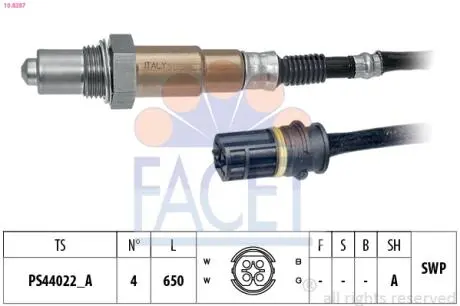 108287 Лямбда-зонд W203/W211 1.8 00> FACET підбір по vin на Brocar