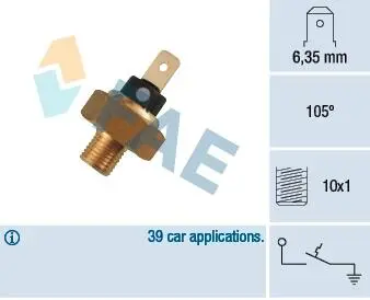 35820 Датчик температури охолоджуючої рідини VW LT 2.4 i/D/TD -96 (M10x1) FAE підбір по vin на Brocar