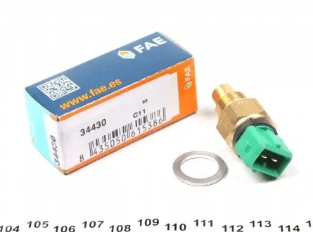 34430 Датчик температури охолоджуючої рідини Citroen Berlingo/Fiat Scudo 1.9D 98- (2 конт.) (50°C) FAE підбір по vin на Brocar