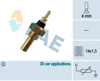32330 Датчик температуры охлаждающей жидкости MB OM602 2.2/2.5D 85-99 FAE подбор по vin на Brocar