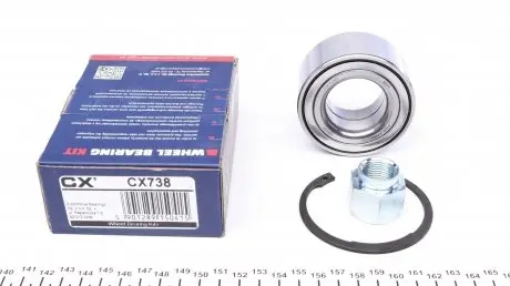 CX738 Підшипник маточини (передньої) Citroen C3/Peugeot 207/208 02- (37x72x33) (+ABS)(к-кт) CX підбір по vin на Brocar