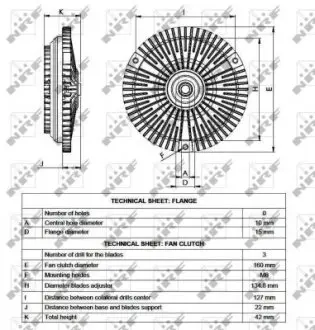 49536 Муфта вентилятора MB Sprinter (901-903) 2.3D/2.9D 95-06 NRF підбір по vin на Brocar