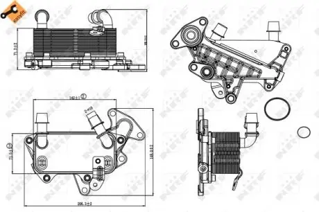 31264 Радиатор масляный Skoda Octavia/Superb/VW Passat 1.2-3.6 04-15 NRF подбор по vin на Brocar