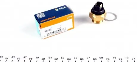 36280 Датчик увімкнення вентилятора MB Vito (W638) 96-03 (2 конт.) (115-109°C) FAE підбір по vin на Brocar