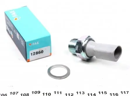 12860 Датчик давления масла Skoda Fabia 1.0/1.4 99-03 (0.9 bar) (серый) FAE подбор по vin на Brocar