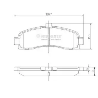 J3601053 Тормозные колодки дисковые NIPPARTS підбір по vin на Brocar