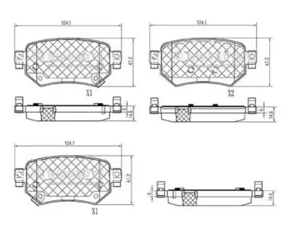 N3613028 Тормозные колодки дисковые NIPPARTS підбір по vin на Brocar
