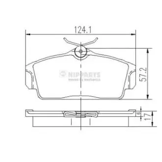 J3601068 Тормозные колодки дисковые NIPPARTS підбір по vin на Brocar