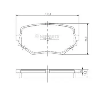 J3608017 Колодки гальмівні NIPPARTS підбір по vin на Brocar