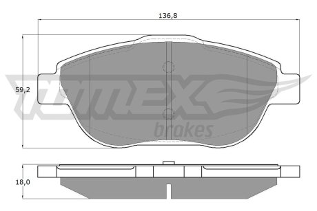 1625 Тормозные колодки дисковые TOMEX подбор по vin на Brocar