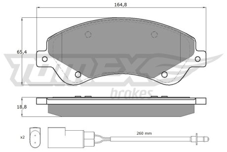 1479 Тормозные колодки дисковые TOMEX подбор по vin на Brocar