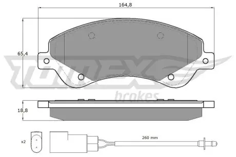 1479 Гальмівні колодки дискові TOMEX підбір по vin на Brocar
