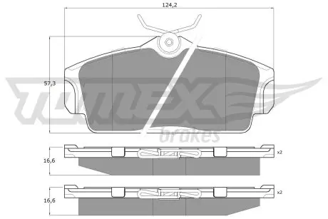 1292 Гальмівні колодки передні TOMEX підбір по vin на Brocar