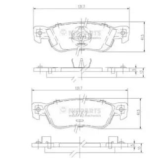 J3619000 Тормозные колодки дисковые NIPPARTS підбір по vin на Brocar