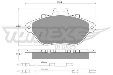 1345 Тормозные колодки дисковые TOMEX подбор по vin на Brocar