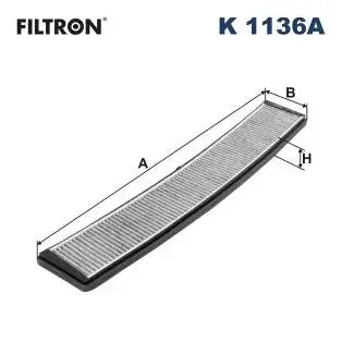 K1136A Фильтр салона угольный FILTRON подбор по vin на Brocar