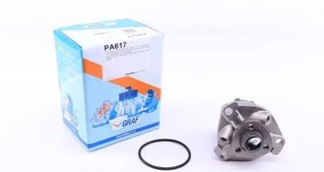 PA617 Помпа води VW Golf/Jetta/Passat/T4 2.8/2.8-2.9 VR6/3.2 92-06/Ford Galaxy 2.8 VR6 96-01 (R/B) (8 лоп) GRAF підбір по vin на Brocar