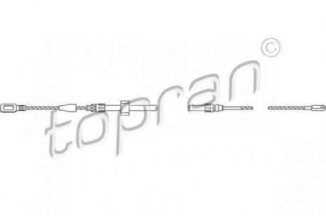 109814 Трос ручного тормоза TOPRAN подбор по vin на Brocar