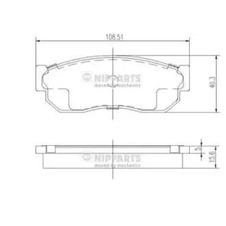 J3601001 Колодки тормозные NIPPARTS підбір по vin на Brocar